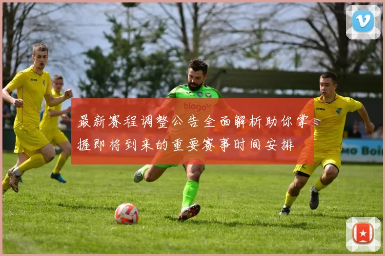 最新赛程调整公告全面解析助你掌握即将到来的重要赛事时间安排