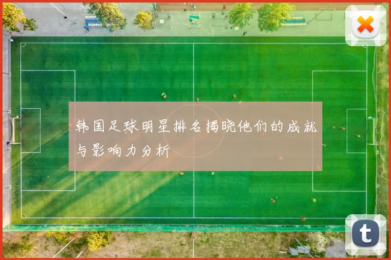 韩国足球明星排名揭晓他们的成就与影响力分析